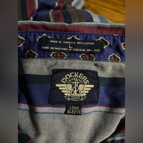 Dockers Men’s Long Sleeve Button Down Shirt Size Large - Picture 8 of 10